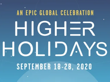 Graphic That Says Higher Holidays September 18-20, 2020